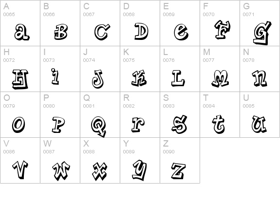 Planet Benson uppercase A-Z preview