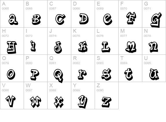 Planet Benson 2 uppercase A-Z preview
