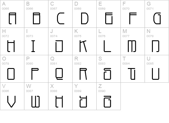 Planet Dust uppercase A-Z preview
