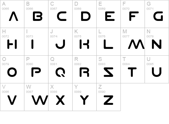 Planet N uppercase A-Z preview