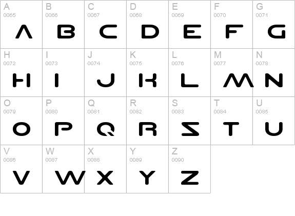 Planet NS Expanded uppercase A-Z preview