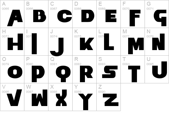 Planet of the Apes uppercase A-Z preview