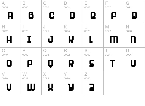 Planet Planet uppercase A-Z preview