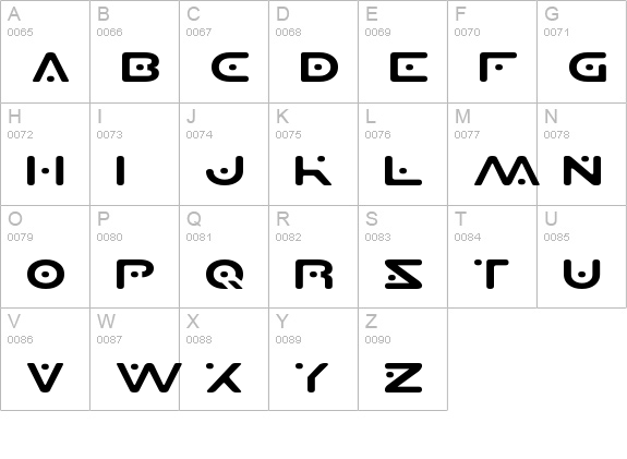 Planet S Expanded uppercase A-Z preview