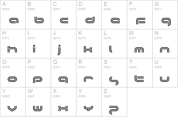 Planet TriColore uppercase A-Z preview