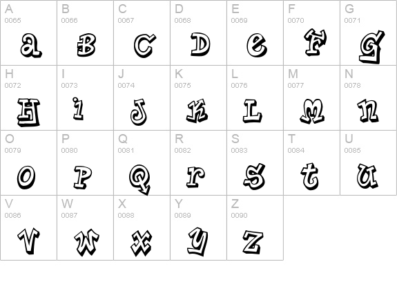PlanetBenson uppercase A-Z preview