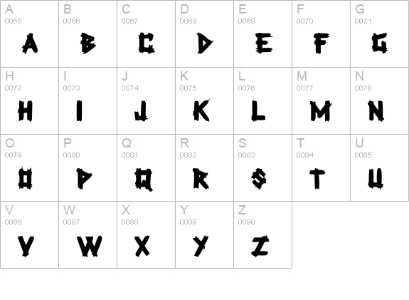 PlanksDisplayCaps Bold uppercase A-Z preview