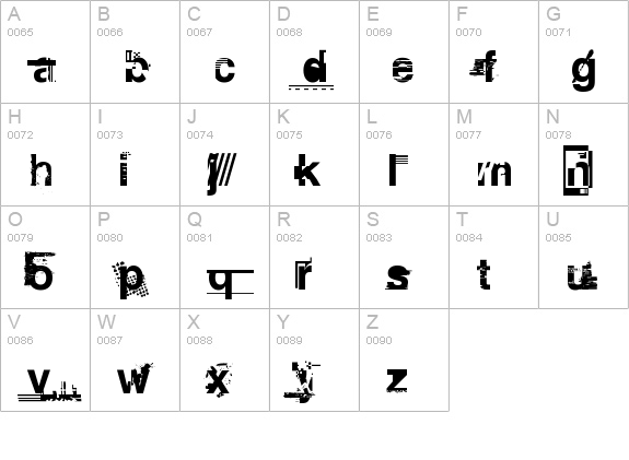 Planned Obsolescence uppercase A-Z preview
