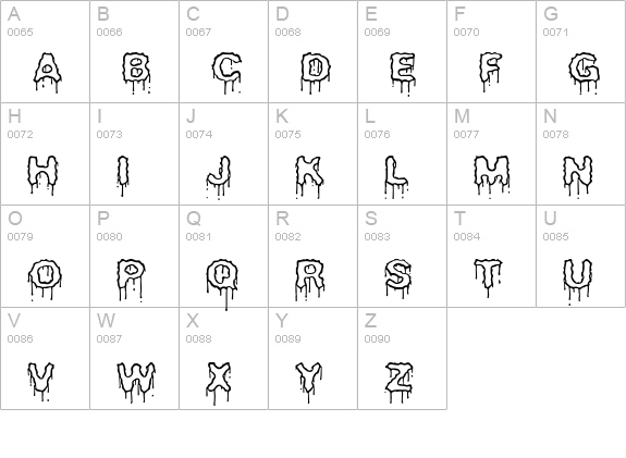 Plasma Drip [Empty] (BRK) uppercase A-Z preview