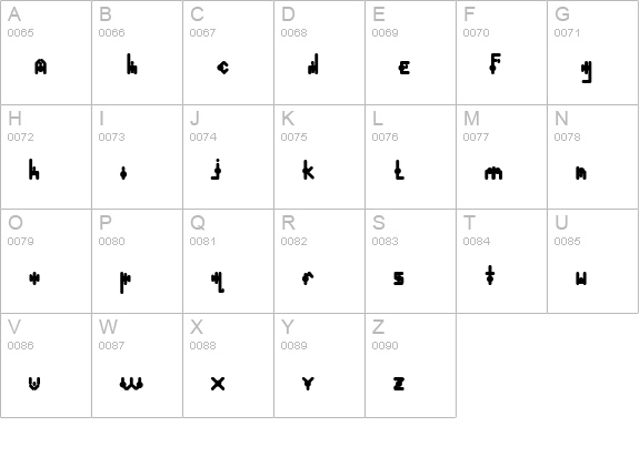 plasma poodle Normal uppercase A-Z preview
