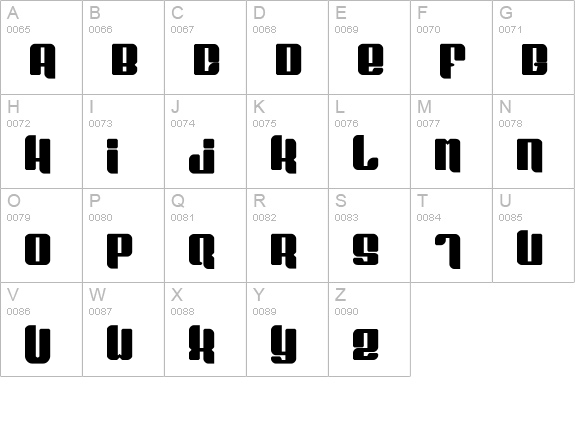 Plasmafuzion uppercase A-Z preview