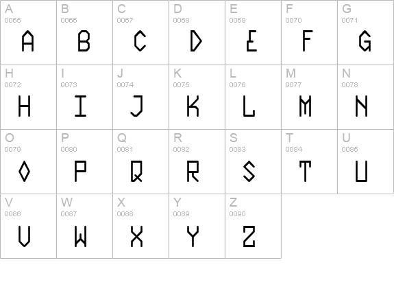 Plasmatic uppercase A-Z preview