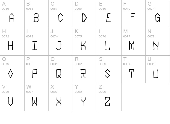 Plasmatic Gaunt uppercase A-Z preview