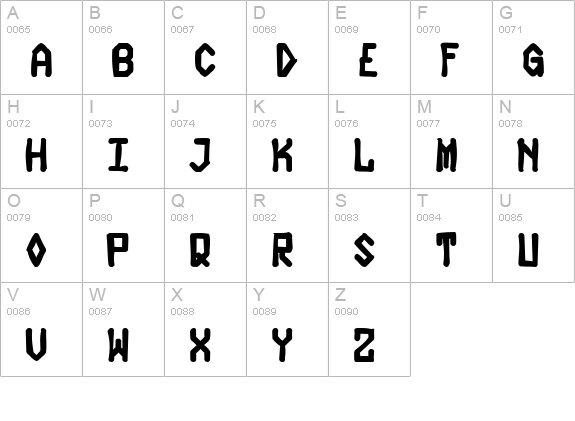 Plasmatic Ink uppercase A-Z preview