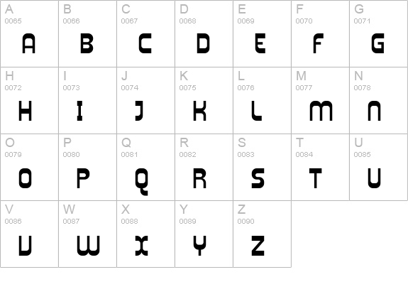 Plasmatica uppercase A-Z preview
