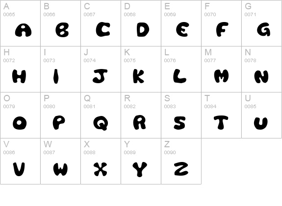 Plastic Tomato uppercase A-Z preview