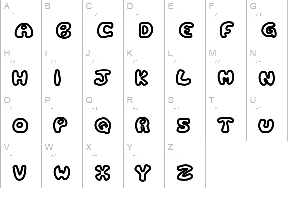 Plastic Tomato Bold uppercase A-Z preview