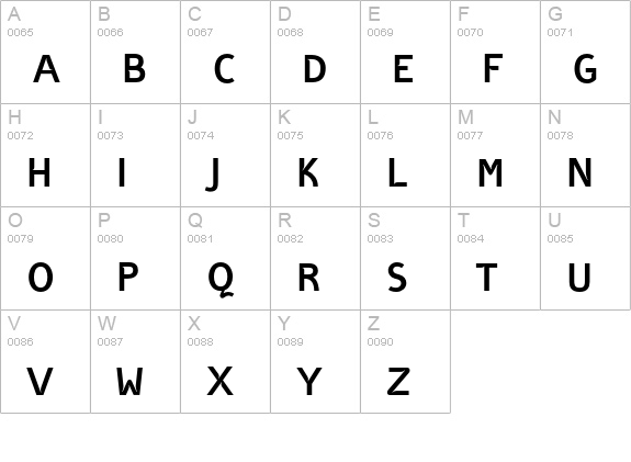 Plastizid97-Fett uppercase A-Z preview