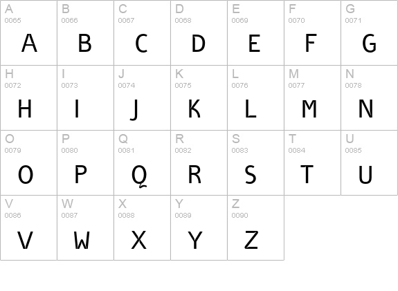 Plastizid97-Regular uppercase A-Z preview