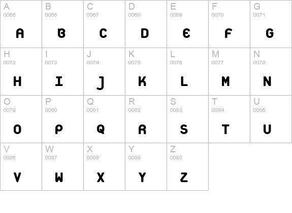 PlateletHeavy uppercase A-Z preview