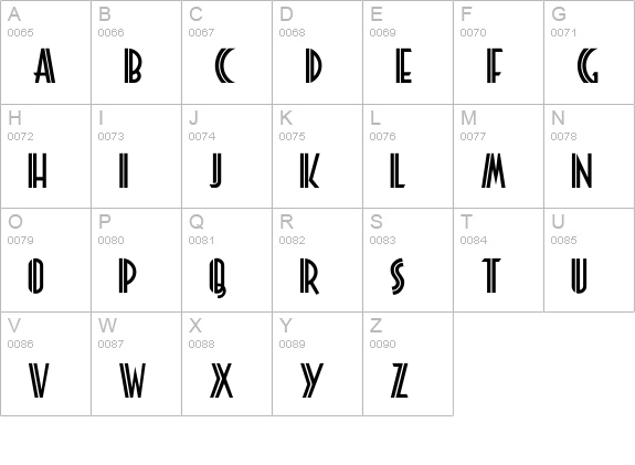 Platonick-Normal uppercase A-Z preview