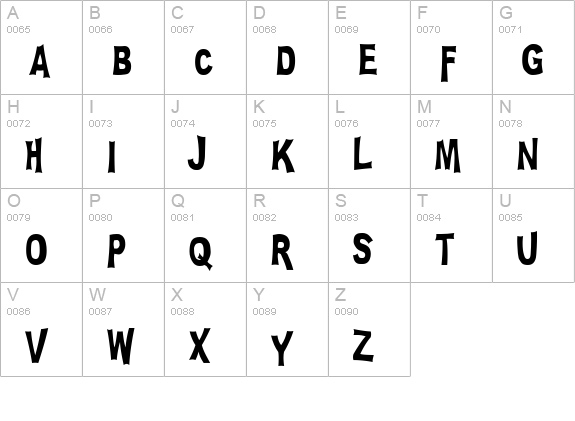 PLATSCH uppercase A-Z preview