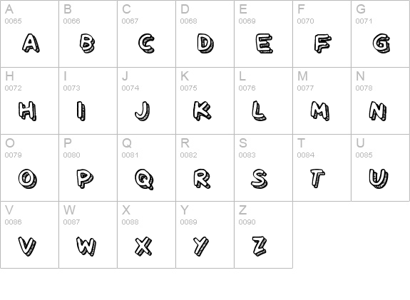 Playtime uppercase A-Z preview