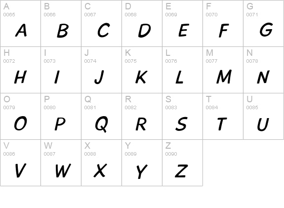 PlaytimeWithHotToddiesOblique uppercase A-Z preview