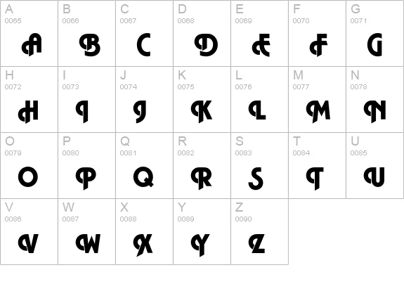 PlazaEF-Ultra uppercase A-Z preview
