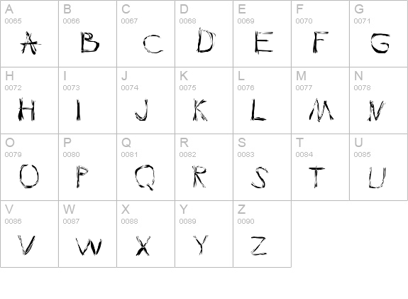 PleasureGelf uppercase A-Z preview