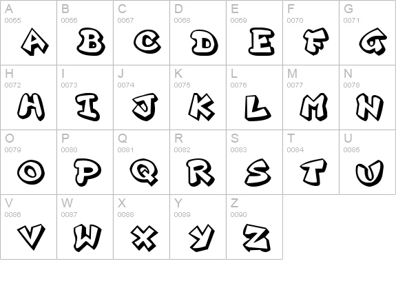 Plok uppercase A-Z preview