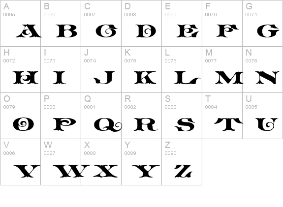 Plowright Demo uppercase A-Z preview