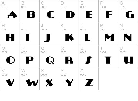 Plug-NickelBlack uppercase A-Z preview