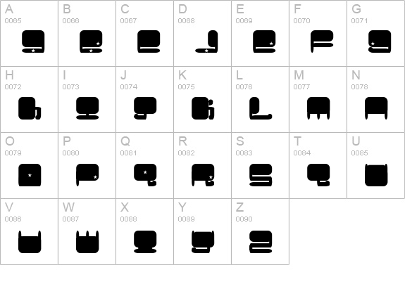 Plumbum uppercase A-Z preview