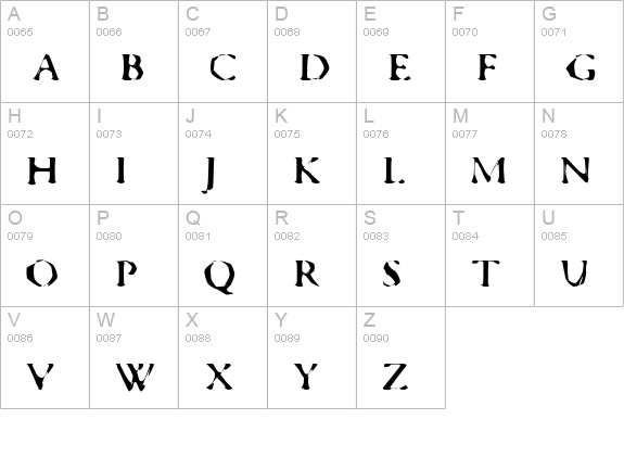Plump-Normal uppercase A-Z preview