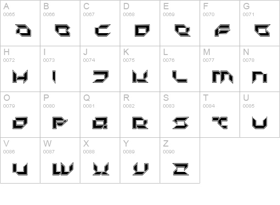 Pluranon Pro uppercase A-Z preview