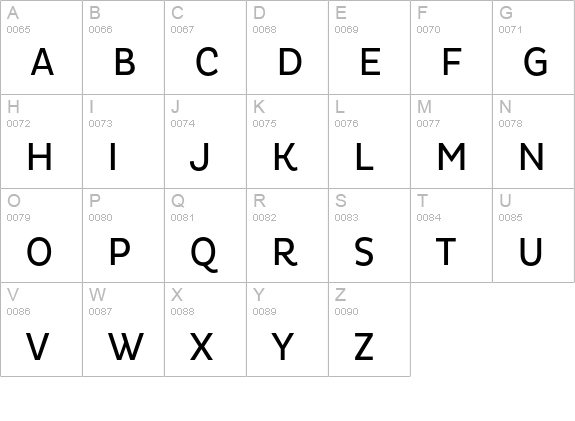 Pluto Cond Regular uppercase A-Z preview