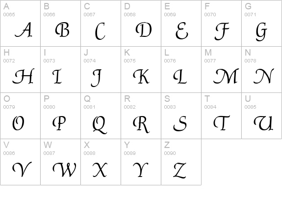 Plymouth Xtras uppercase A-Z preview