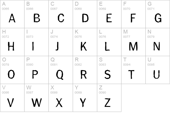 PlymouthAntique-Regular uppercase A-Z preview