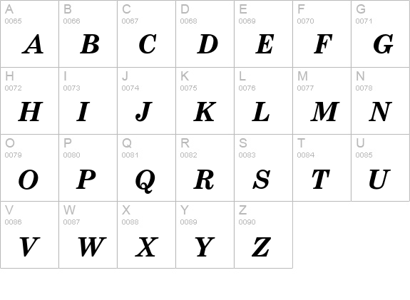 PM SchoolBook BoldItalic Cyrillic uppercase A-Z preview