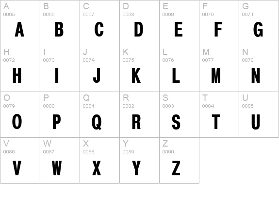 PMT-EB uppercase A-Z preview
