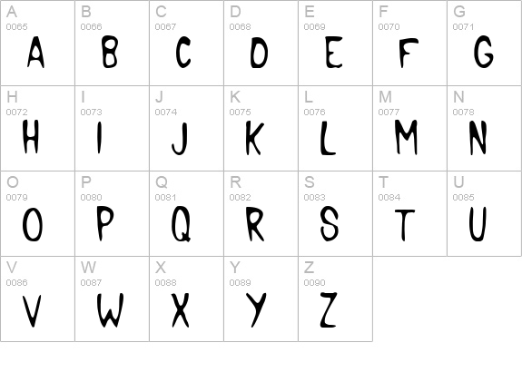 Pocket Monster uppercase A-Z preview
