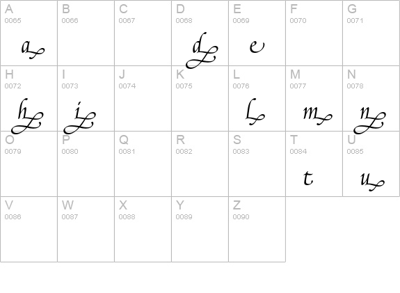 Poetica Supp Lowercase Endings II uppercase A-Z preview