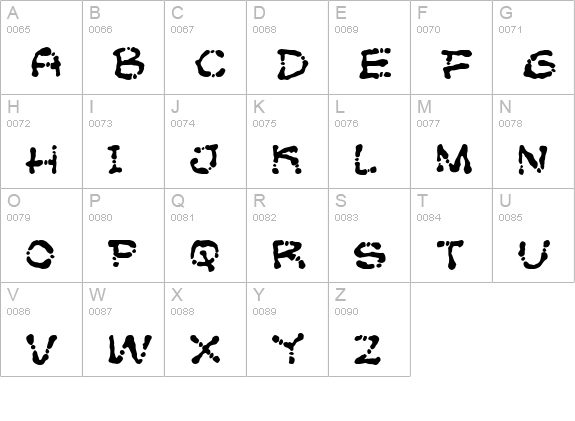 Poft Sarade uppercase A-Z preview