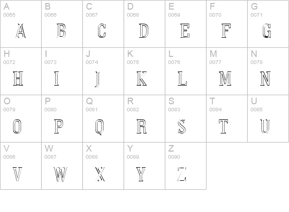 PointedOut uppercase A-Z preview