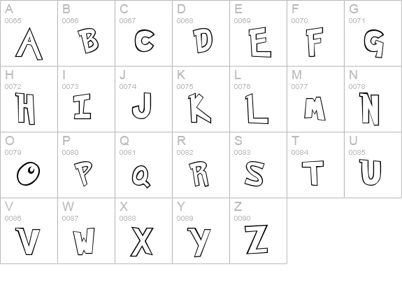 Pokemon Hollow uppercase A-Z preview