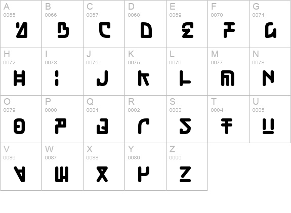 Pokopen uppercase A-Z preview