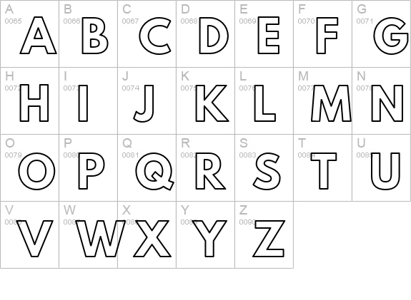 Poland Can Into Big Writings Outline uppercase A-Z preview