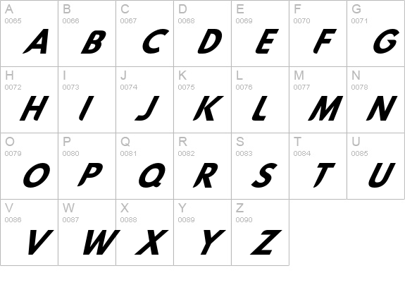 Poland Can Into Car Fixings uppercase A-Z preview