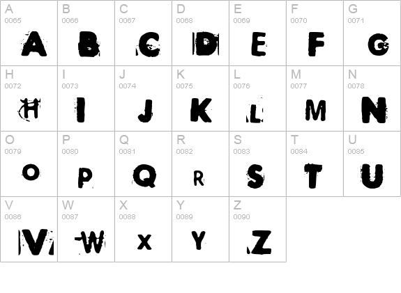 Polaroid 22 uppercase A-Z preview